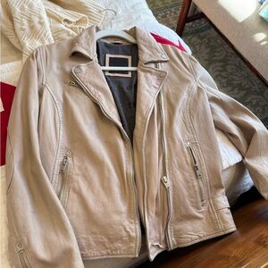 Light Pink Leather Jacket